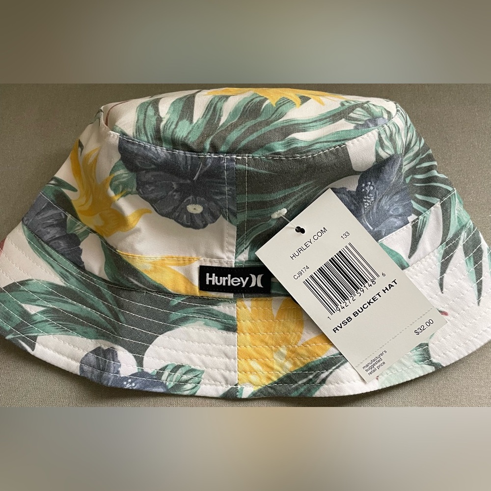 Hurley Tropical/Solid Reversible Bucket Hat